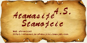 Atanasije Stanojčić vizit kartica